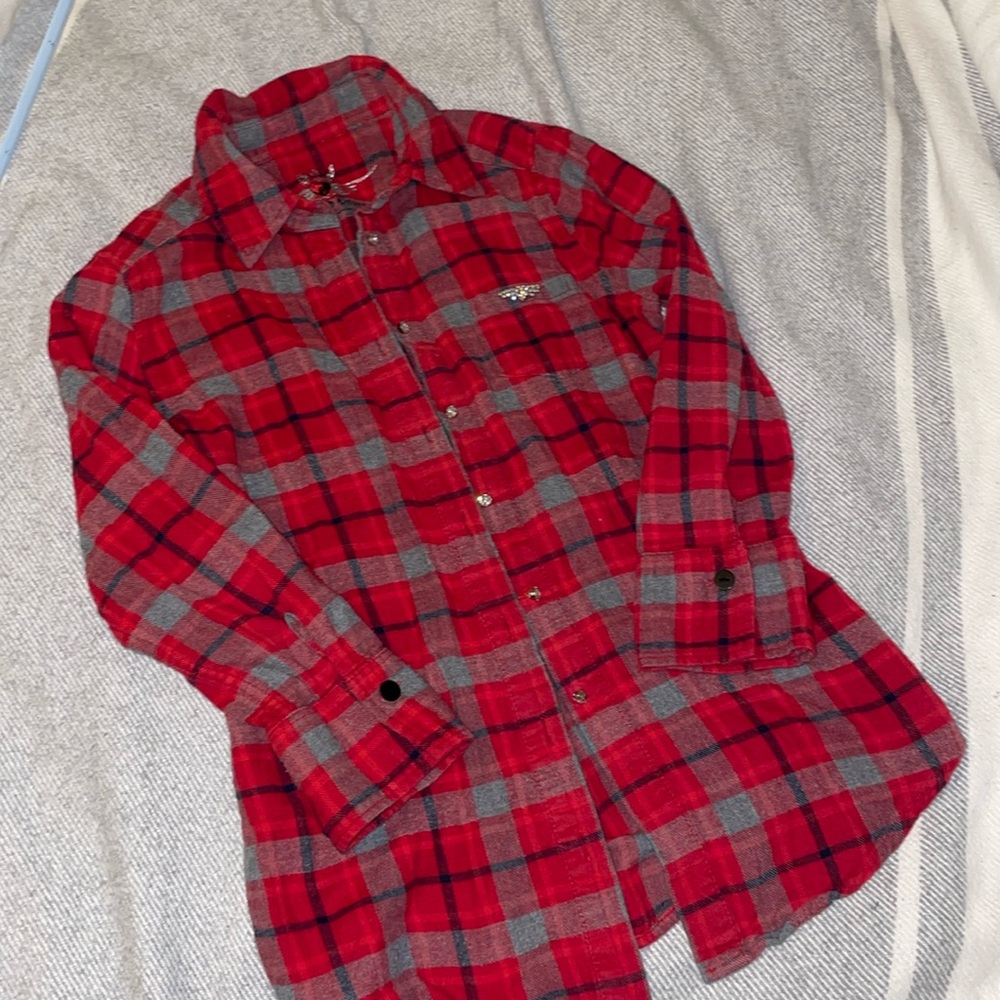 Twisted heart  Plaid Flannel  shirt   Size S